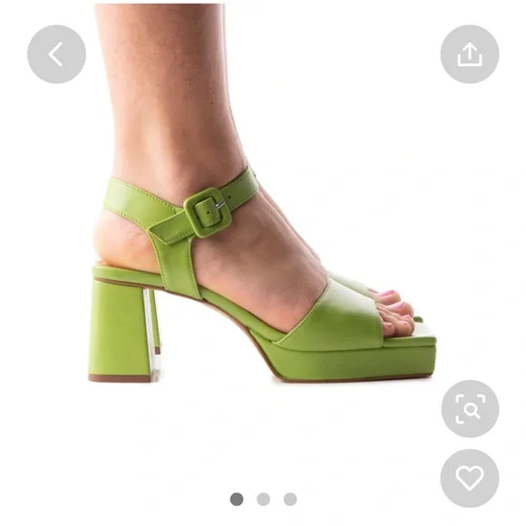 NWT Lintervalle Eos Leather Block Heel Sandal - Picture 2 of 6